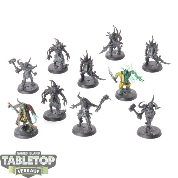 Death Guard - 10 Poxwalkers - teilweise bemalt