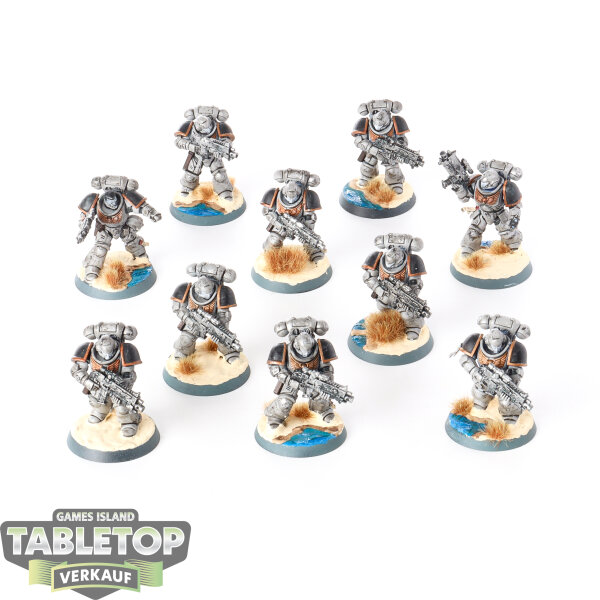 Space Marines - 10 x Intercessors - teilweise bemalt