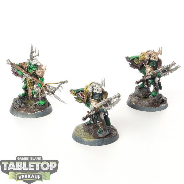Orruk Warclans - 3 x Man-Skewer Boltboyz - bemalt