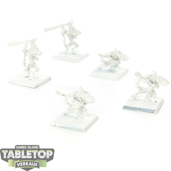 Lizardmen - 5x Kroxigor - grundiert