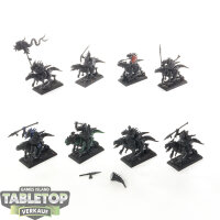 Lizardmen - 8x Saurus Cavalry - teilweise bemalt