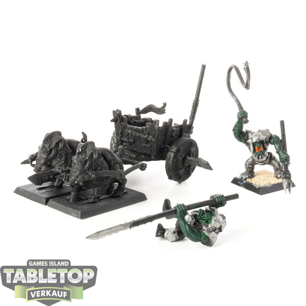 Orc & Goblin Tribes - Orc Boar Chariot - teilweise bemalt