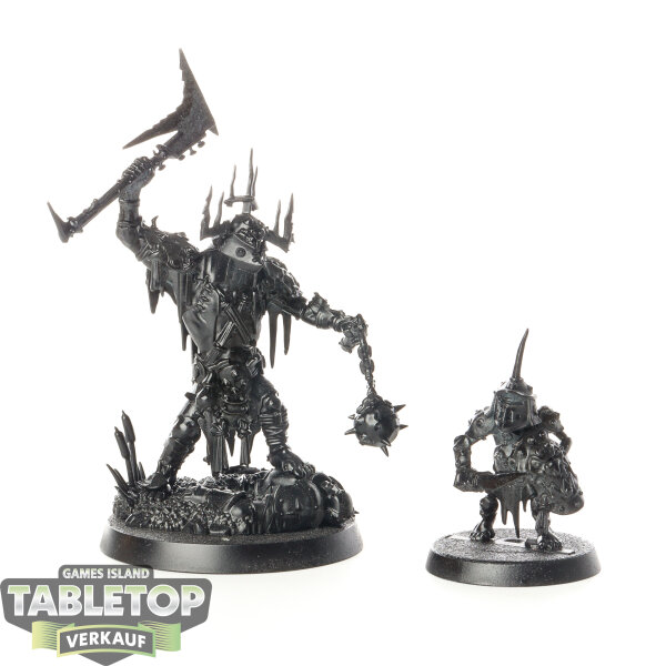 Orruk Warclans - Killaboss with Stab-grot - grundiert