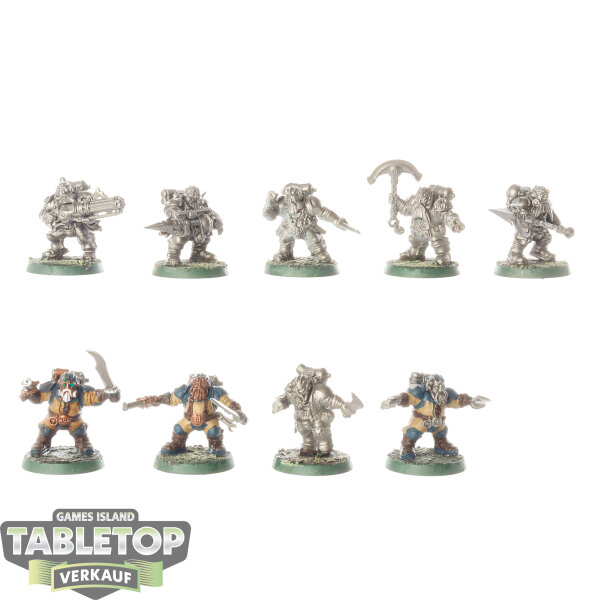 Kharadron Overlords - 9 x Arkanaut Company - teilweise bemalt