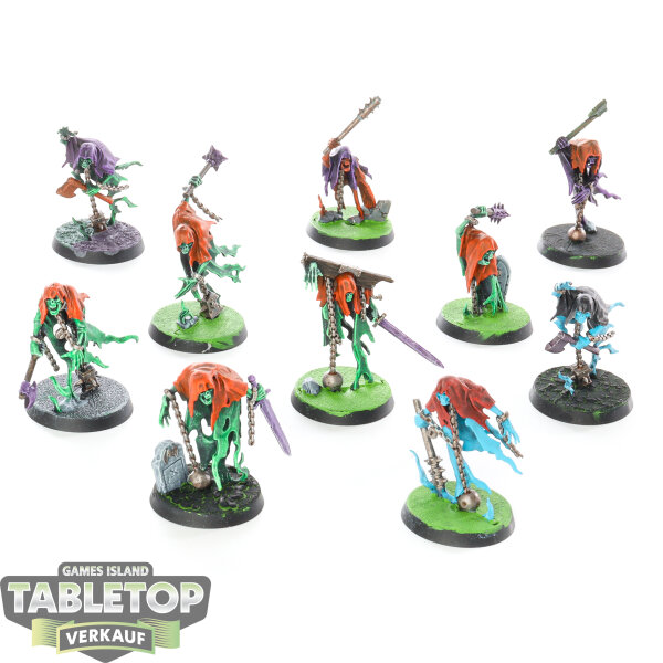 Nighthaunt - 10x Chainrasp Hordes - bemalt