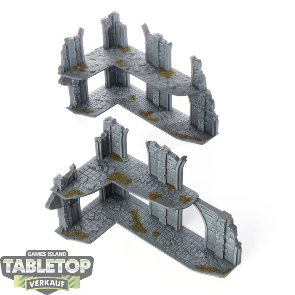 Gelände - 2x Ruin - teilweise bemalt