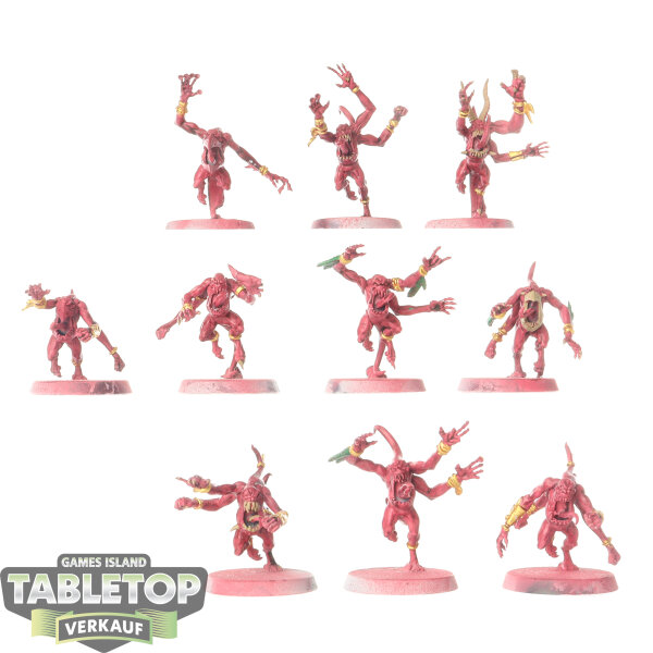 Disciples of Tzeentch - 10x Pink Horrors - teilweise bemalt