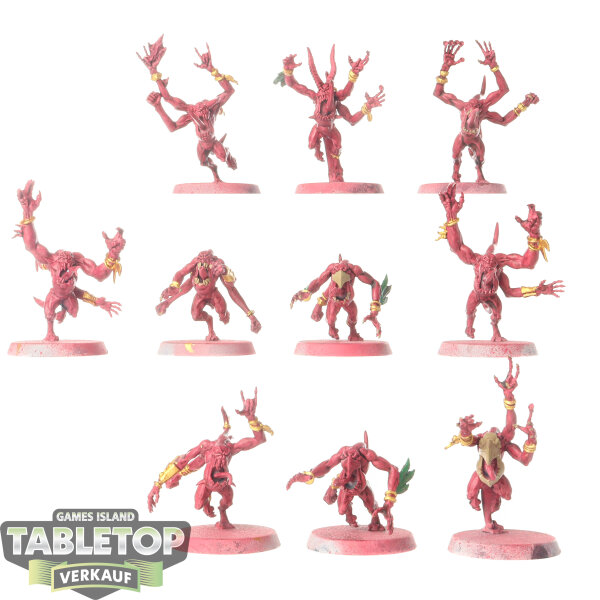 Disciples of Tzeentch - 10x Pink Horrors - teilweise bemalt