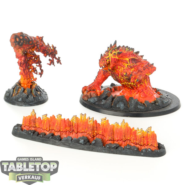 Fyreslayers - 3x Magmic Invocations - bemalt