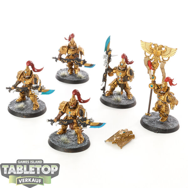 Adeptus Custodes - 5 x Custodian Guard Squad - bemalt
