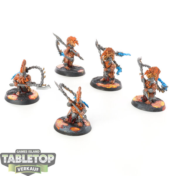 Fyreslayers - 5x Hearthguard Berzerkers - bemalt