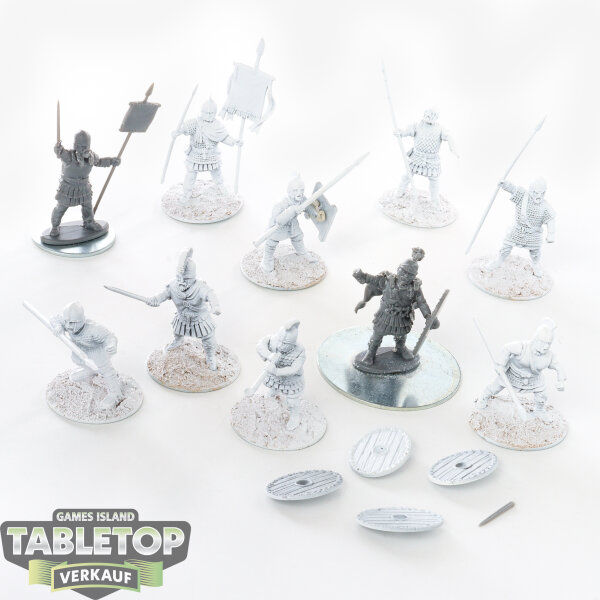 Dark Age - 10x Late Roman Infantry - teilweise bemalt