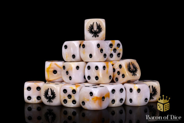 Baron of Dice - Lightning Eagle 16mm Round Corner Dice (25)