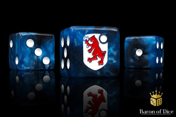 Baron of Dice - Saxon War Dogs 16mm Square Corner Dice (25)