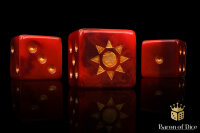 Baron of Dice - Burning Sun 16mm Square Corner Dice (25)