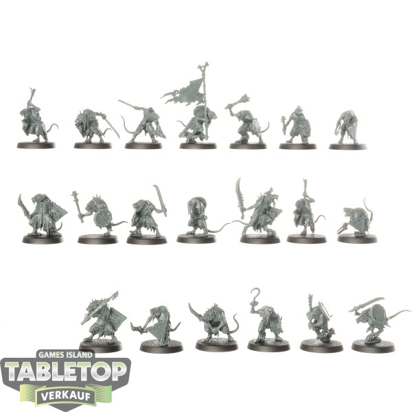 Skaven - 20 x Clanrats - unbemalt