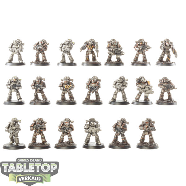 Horus Heresy - 20 x Iron Warriors Legion MKIII Tactical Squad klassisch - teilweise bemalt