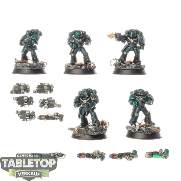 Horus Heresy - 5 x Alpha Legion MKIV Tactical Squad - bemalt