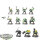 Orks - 11x Ork Boyz - teilweise bemalt
