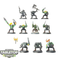 Orks - 10x Ork Boyz - teilweise bemalt