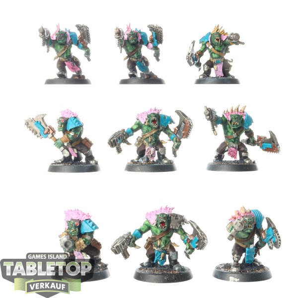 Orks - 9x Ork Beast Snagga Boyz - bemalt