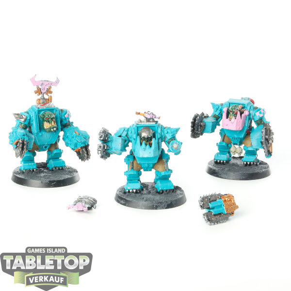 Orks - 3x Meganobz - teilweise bemalt