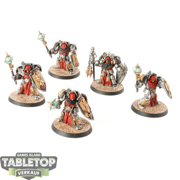 Dark Angels - 5x Deathwing Knights klassisch - bemalt