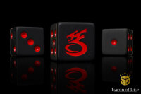 Baron of Dice - Space Corsairs - Matte Black 16mm Square Corner Dice (25)