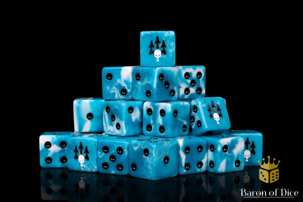Baron of Dice - Trident Of The Emperor 16mm Square Corner Dice (25)