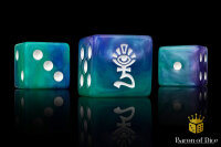 Baron of Dice - Ghost Elves 16mm Square Corner Dice (25)