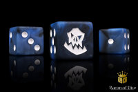 Baron of Dice - Lucky Blue Orc 16mm Square Corner Dice (25)