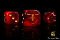 Baron of Dice - Minotaur Red 16mm Round Corner Dice (25)
