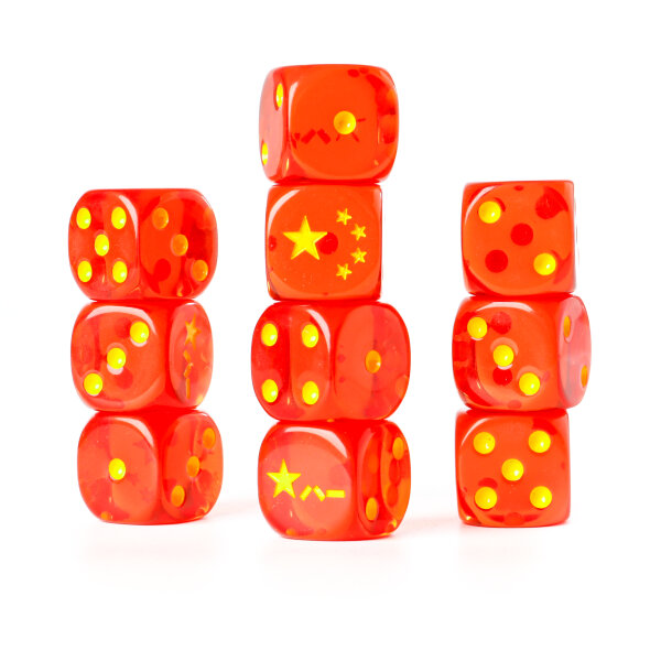 Baron of Dice - World War: China 16mm Round Corner Dice (10)