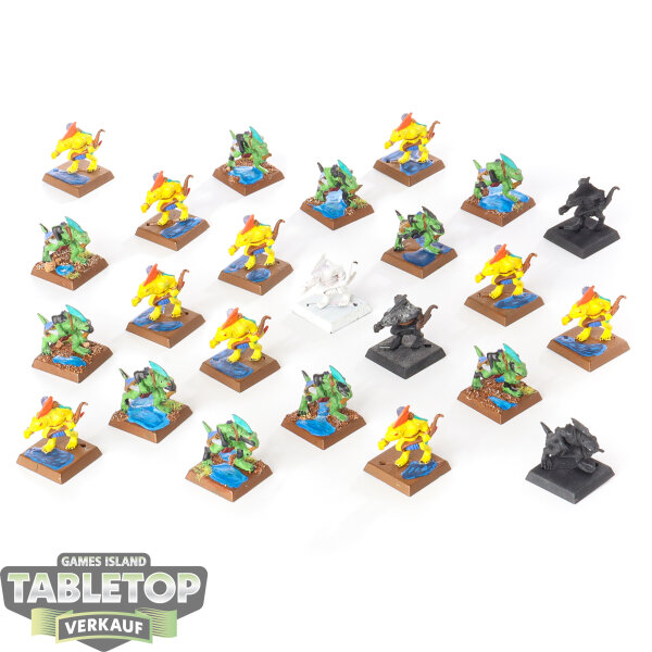 Lizardmen - 24 x Skinks - teilweise bemalt