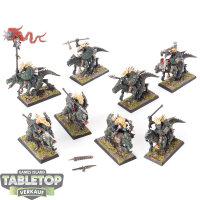 Lizardmen - 8 x Saurus Cavalry - bemalt