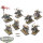 Lizardmen - 8 x Saurus Cavalry - bemalt