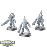 Tau Empire - 3 x Stealth Battlesuits - unbemalt