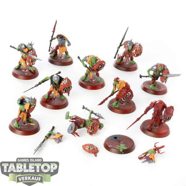 Orruk Warclans - 10x Gutrippaz - teilweise bemalt