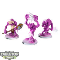 Gloomspite Gitz - 3x Rockgut Troggoths - teilweise bemalt