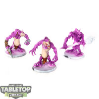 Gloomspite Gitz - 3x Rockgut Troggoths - teilweise bemalt
