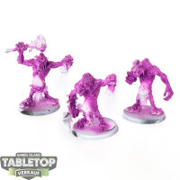 Gloomspite Gitz - 3x Rockgut Troggoths - teilweise bemalt