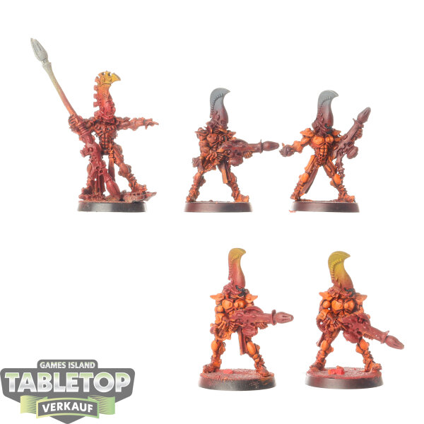 Aeldari - 5x Fire Dragons - klassisch - teilweise bemalt