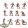 Blood Bowl - 12x Khorne Blood Bowl Team - Skull-tribe Slaughterers - teilweise bemalt