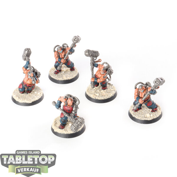 Leagues of Votann - 5x Cthonian Beserks - bemalt