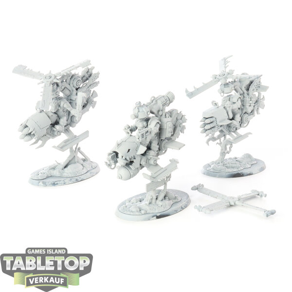 Orks - 3 Deffkoptas - grundiert