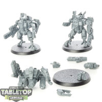 Tau Empire - 3 x XV8 Crisis Battlesuit Team - unbemalt