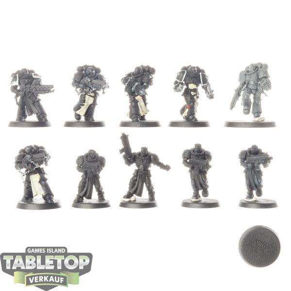 Black Templars - 10 x Primaris Crusader Squad - teilweise bemalt