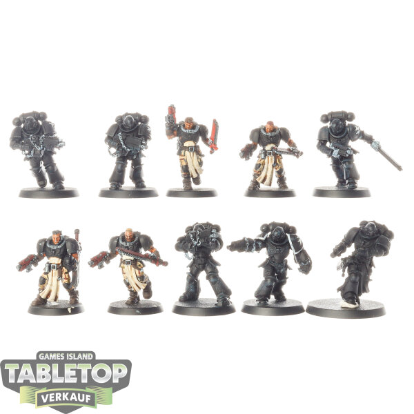 Black Templars - 10 x Primaris Crusader Squad - teilweise bemalt