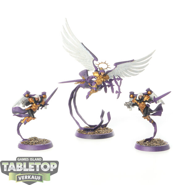 Adepta Sororitas - 3x Celestine, the Living Saint - teilweise bemalt