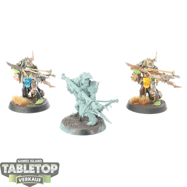 Orruk Warclans - 3 Man-Skewer Boltboyz - teilweise bemalt